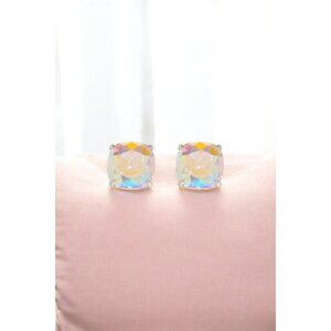 Kate Spade New York Small Square Studs Earrings Aurora Borealis